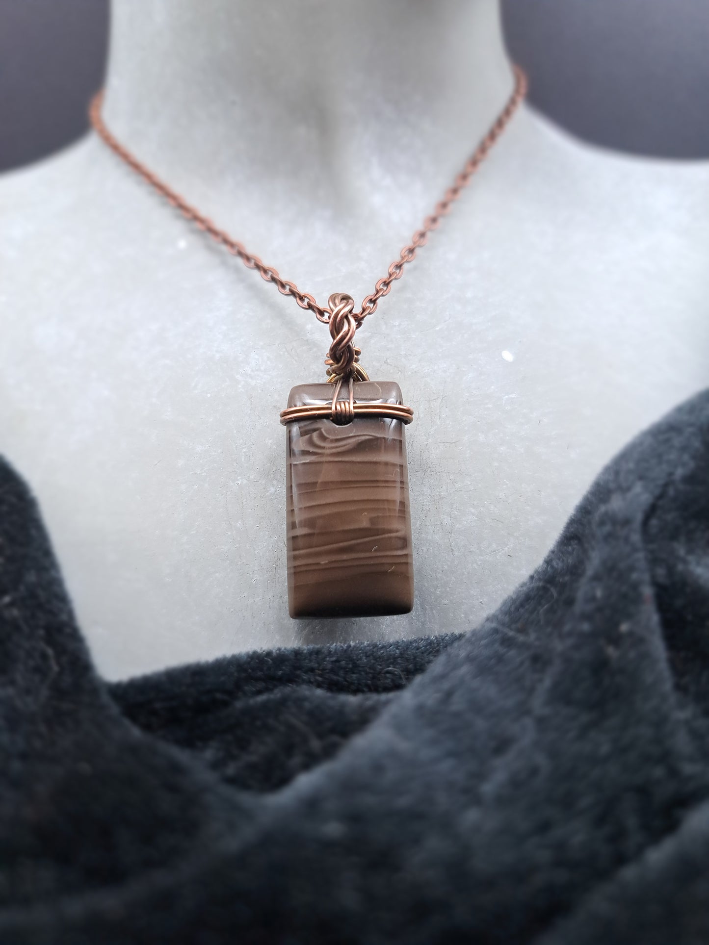 Psilomelan Anhänger "Earth Flow"