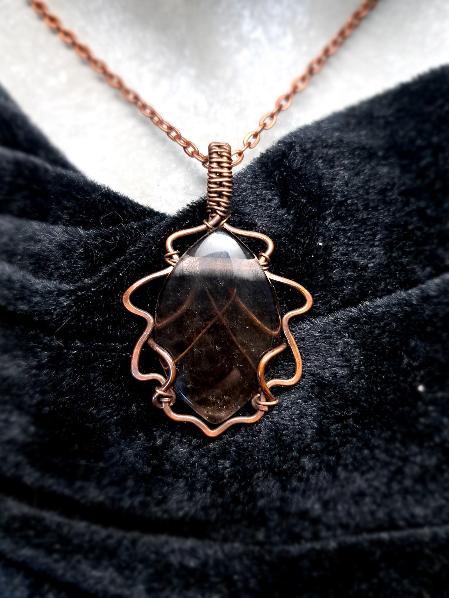 Rauchquarz Anhänger "Smoky Oak"