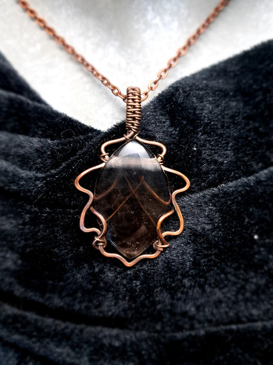 Rauchquarz Anhänger "Smoky Oak"