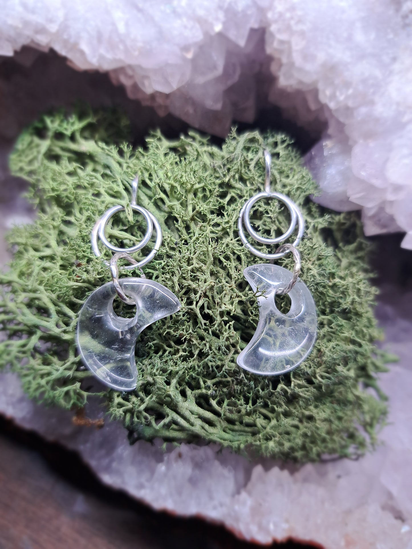 Bergristall in Silber "Clair de Lune"