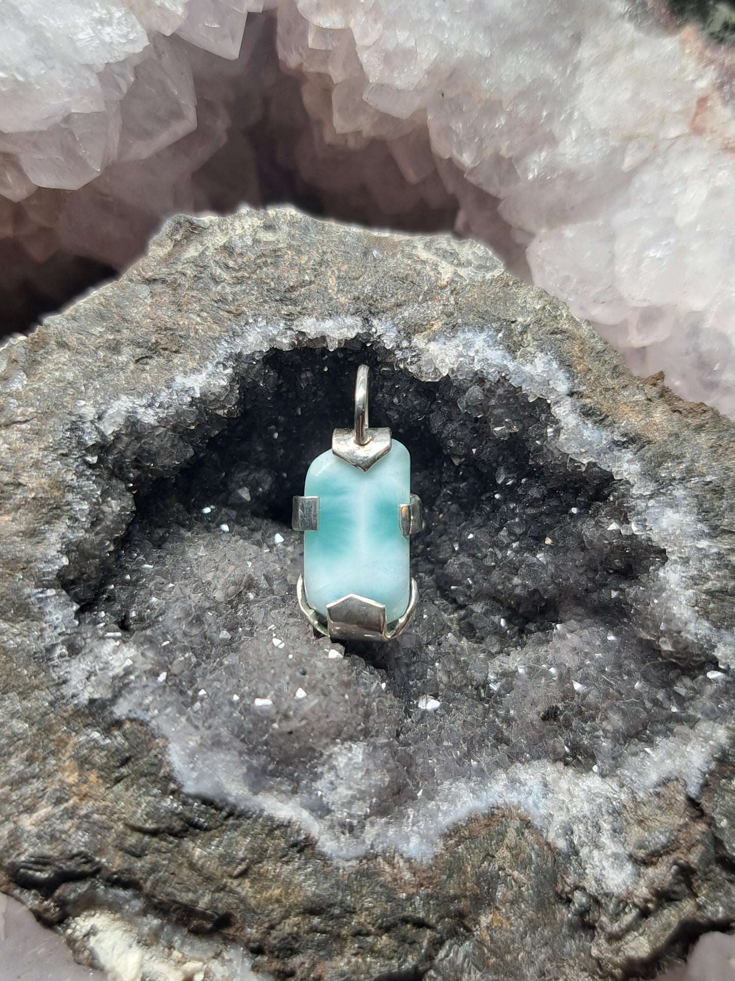 Larimar in Silber "Atem des Ozeans"